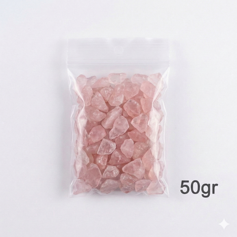 Chips de Cuarzo Rosa Natural
