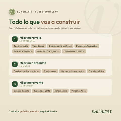 Curso online de velas aromáticas: De tu cocina a tu primera venta